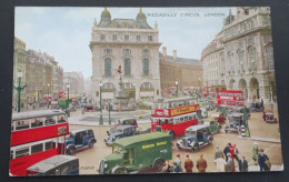 London - Piccadilly Circus - "Valesque" Postcard - Valentine & Sons, Dundee And London - Piccadilly Circus