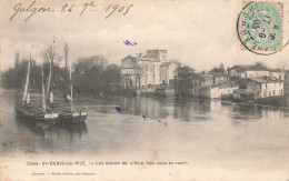 St Denis De Pile * Les Bords De L'isle ( Vue Prise Du Pont ) * Péniches Batellerie Péniche Barge Chaland - Other & Unclassified