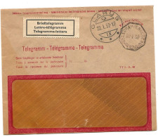 4 - 82 - Enveloppe "Télégramme" Recommandée Envoyée De Glarus 1952 - Télégraphe