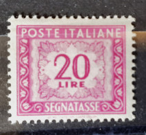 ITALIA  1947 SEGNATASSE LIRE 20 FILIGRANA RUOTA NUOVO MH* - Postage Due