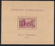 SENEGAL - 1937 - Bloc-feuillet BF N°YT. 1 - Exposition Internationale - Neuf * / MH VF - Blokken & Velletjes