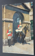 London, Whitehall - Horse Guards Sentries - "Valesque" Postcard - Valentine & Sons, Dundee And London - Whitehall