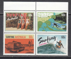 2013 Australia Surfing Complete Block Of 4 MNH - Ungebraucht