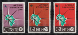 Ghana - 1962 - Journée De La Liberté En Afrique - 3 Tp Y&T N° 104/06 MNH ** Neufs - News - Ghana (1957-...)