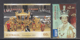 2013 Australia QEII Coronation Anniversary Royalty  Complete Set Of 2 MNH @ BELOW FACE VALUE - Nuevos