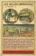 Chromo Les Belles Inventions - Publicité Chocolat Le Rhône - Le Papier 2 - Other Apparatus