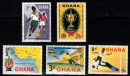 Ghana - 1959 - Championnat  Ouest-africain De Football - 5 Tp Y&T N° 54/58 MNH ** Neufs - News - Ghana (1957-...)