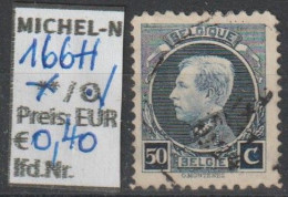 1921 - BELGIEN - FM/DM "König Albert I.-Montenez" 50 C Graublau - O  Gestempelt - S.Scan (166Ho Be) - 1921-1925 Montenez Pequeño