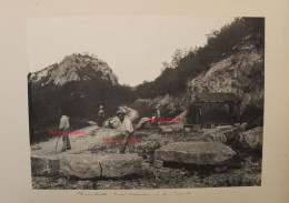 Lot 2 Photo 1890's Chambolle Carrière De Pierres La Combe Tailleur (21) St Saint Seine L'Abbaye Tirage Print Vintage - Plaatsen