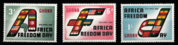 Ghana - 1960 - Journée De La Liberté En Afrique - Y&T N° 68/70 MNH ** Neuf - News - Ghana (1957-...)