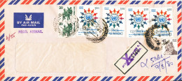 India Registered Air Mail Cover 7-3-1980 - Posta Aerea