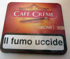 Café Crème Cigars SIGARI METAL SCATOLA VUOTA ITALY - Bodegas Para Puros (vacios)