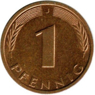 Germany - 1991 - KM 105 - 1 Pfennig - Mintmark "J" / Hamburg - XF - Look Scans - 1 Pfennig