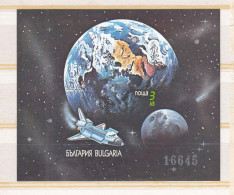 Bulgaria 1991 - Space, Mi-nr. Bl. 215B, Imperforated, MNH** - Ungebraucht