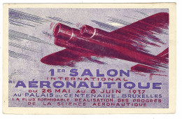 1937 - 1er SALON International  AERONAUTIQUE  Du 26 Mai Au 8 Juin - Double Affr. Belge Et Français - 1929-1937 Leone Araldico