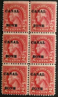 Estados - Unidos: Año. 1924 -25 (Canal - Zona). Tipos. "A" - Scott. **Numero 73a - BL. 6 - Muy Buenos Ejemplares. - Unused Stamps