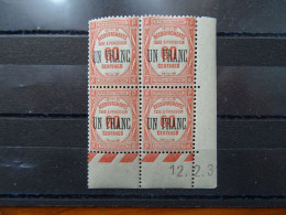 France  : TAXE  N° 63 En Bloc De 4   Neufs Sans Charnière Coin Daté Cote 450 € - 1859-1959 Postfris