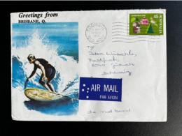 AUSTRALIA 1976 AIR MAIL LETTER BRISBANE TOOMBUL TO ZURICH 16-12-1976 AUSTRALIE - Cartas & Documentos