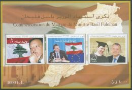 Lebanon 2007 Mi. Blok 49 S/S Souvenir Sheet MNH - Anniv Of The Death Of Martyr Basil Fuleihan - Lebanon