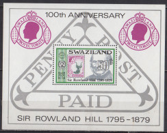 SWAZILAND - 100e Anniversaire La Mort De Rowland Hill - Swaziland (1968-...)