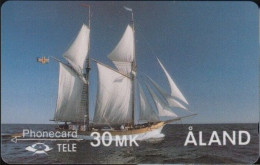 Aland - GPT, 2FINC001745, 1st Edition, The Galley Albanus, Sailing Ships, 25.000ex, 5/90, Used - Aland