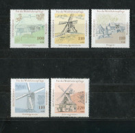 "BUNDESREPUBLIK DEUTSCHLAND" 1997, Mi. 1948-1952 "Windmuehlen" **/postfrisch (2507) - Mühlen