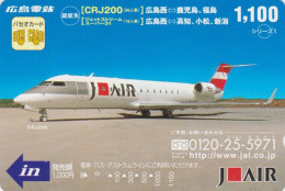 Carte Prépayée JAPON - AVION JAPAN AIRLINES - JAL Prepaid Prepaid Bus Card / V3 - Hiro 2391 - Aerei