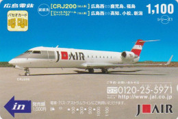 Carte Prépayée JAPON - AVION JAPAN AIRLINES - JAL Prepaid Prepaid Bus Card / V3 - Hiro 2391 - Flugzeuge