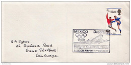 GB Stamp On Cover, Departure Of The British Olympic Team Cancel - Summer 1968: Mexico City