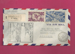 Lettre Recommandée Par Avion Pour L' Australie De 1947 - YT N° 236 Et PA 54 - Covers & Documents