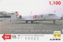 Carte Prépayée JAPON - AVION JAPAN AIRLINES - JAL Prepaid Prepaid Bus Card / V2 - Hiro 2396 - Vliegtuigen