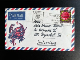 AUSTRALIA 1970 AIR MAIL LETTER PERTH TO REGENSDORF 24-09-1970 AUSTRALIE - Briefe U. Dokumente