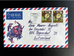 AUSTRALIA 1970 AIR MAIL LETTER PERTH TO REGENSDORF 21-10-1970 AUSTRALIE - Covers & Documents