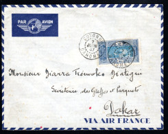 LETTRE Du DAHOMEY Pour Le SENEGAL 1937 - Briefe U. Dokumente
