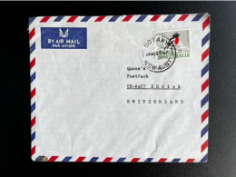 AUSTRALIA 1967 AIR MAIL LETTER BOTANY TO ZURICH 20-04-1967 AUSTRALIE BIRDS - Brieven En Documenten