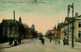 CUMBRIA - BARROW - ABBEY ROAD FROM RAMSDEN SQUARE 1907 Cu1468 - Barrow-in-Furness