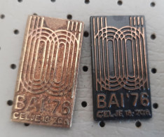 BAI Balkan Athletic Games Celje 1976 Slovenia Ex Yugoslavia Pins - Athlétisme