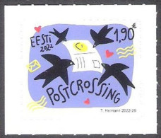 ESTONIA 2022 Postcrossing - Fine Stamp (self-adhesive) MNH - Estonie