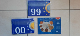 3 Sets Munten : 1999 , 2000 , 2001 Van Nederland : Niet Gelopen , Orginele Sets - Colecciones