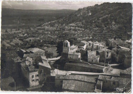 CPM..84..ROBION..VAUCLUSE..VUE AERIENNE SUR LE CENTRE DU VILLAGE ET L'HORLOGE - Robion