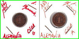 ALEMANIA – GERMANY - IMPERIO 2 MONEDAS DE SERIE COBRE DIAMETRO 17.5 Mm. DEL AÑO 1915 – KM-10   WILHELM II - 1 Pfennig