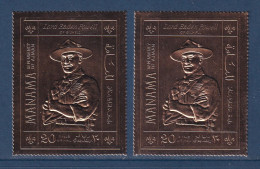 Manama - Neuf Sans Charnière ** - Timbre En OR - Lord Baden Powell - Manama