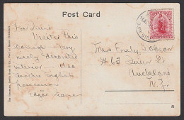 NEW ZEALAND 1908 VERY RARE QUAY STREET POSTMARK AMERICAN FLEET VISIT - Covers & Documents