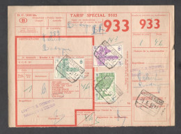 Belgium Parcel Railway Document DC1816 Bis With Parcel Stamps (933) - Documenten & Fragmenten