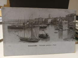 Cartolina Civitavecchia Provincia Roma ,panorama Parziale E Porto - Civitavecchia