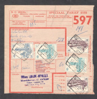 Belgium Parcel Railway Document DC1816 Bis With Parcel Stamps (597) - Documenten & Fragmenten