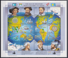F-EX20043 PALAU MNH 1992 OLD SHIP MAGALLANES COLUMBUS COLON MAP OF DISCOVERY - Christophe Colomb
