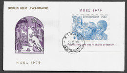 RWANDA FDC COVER - 1979 International Year Of The Child MINISHEET FDC (FDC79#06) - Storia Postale