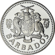 Barbade, 5 Dollars, 1975, Proof, SPL+, Argent, KM:16a - Barbados