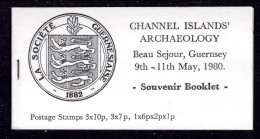 GUERNSEY - 1980 60p CHANNEL ISLANDS' ARCHAEOLOGY SOUVENIR BOOKLET FINE MNH ** SG UNLISTED - Guernesey